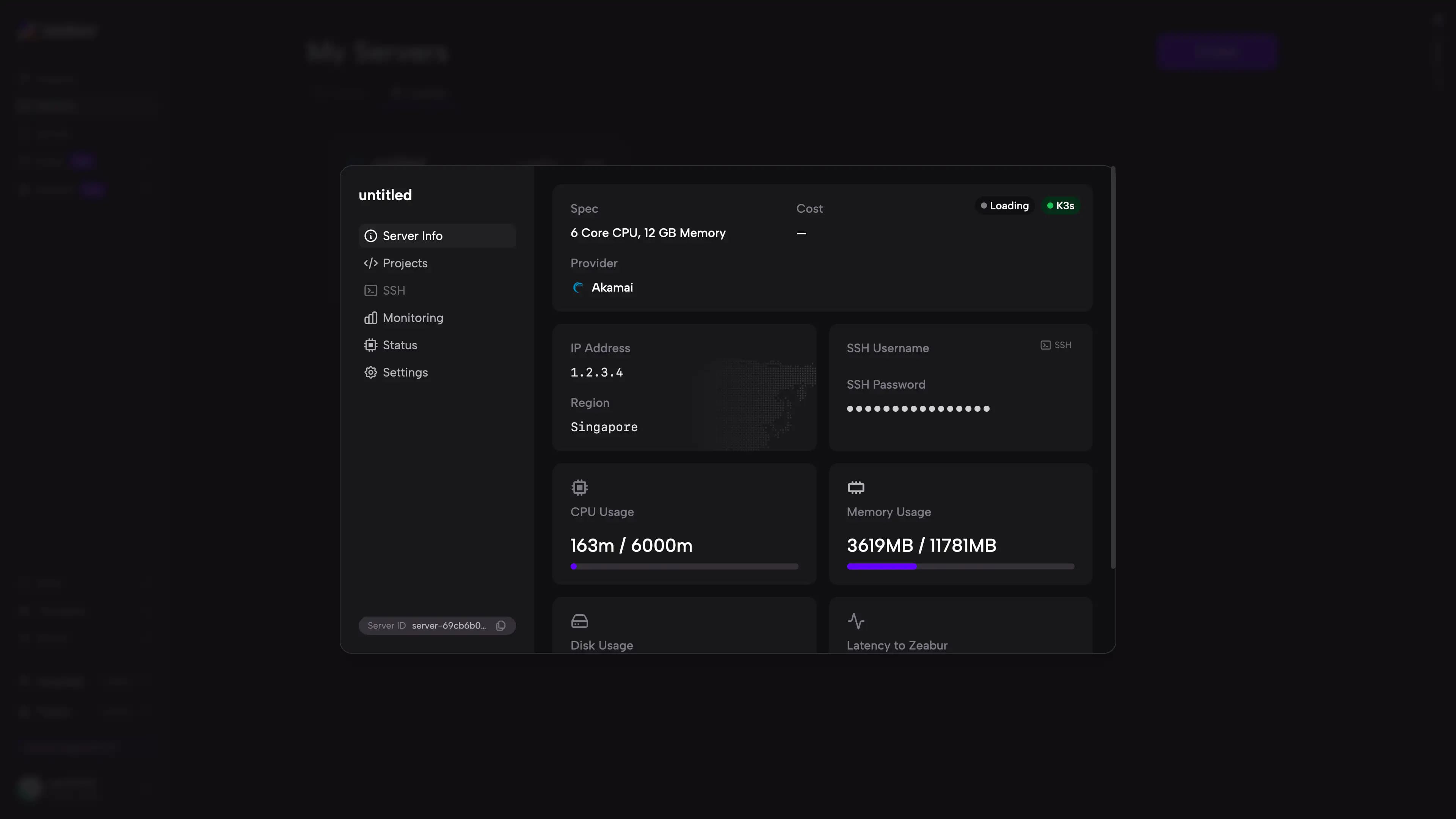 cluster information